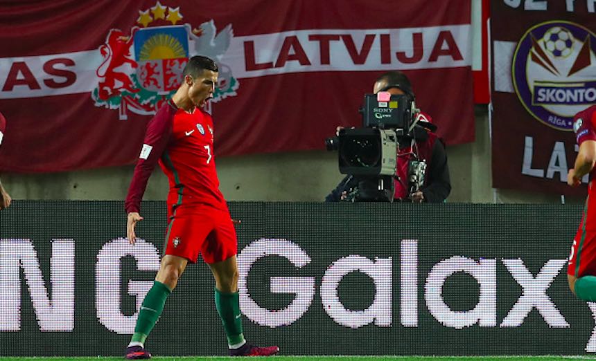 Cristiano Ronaldo metió gol en la Fecha FIFA de la UEFA