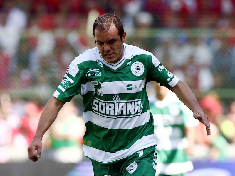 Cuauhtémoc Blanco con Santos