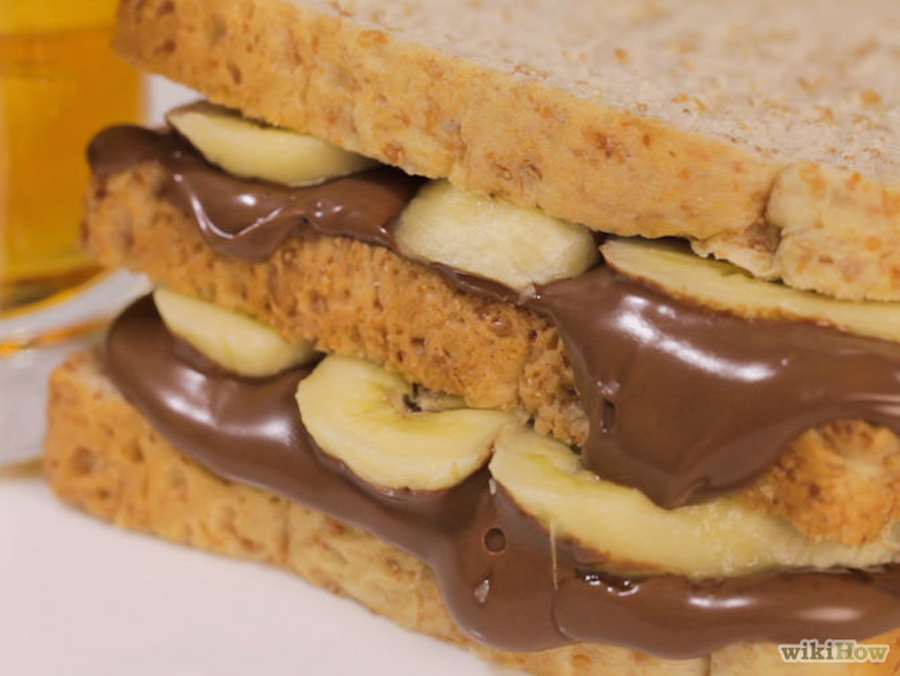 Delicioso sándwich de Nutella