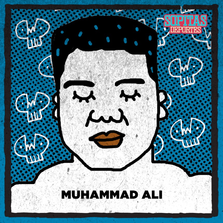 Muhammad Ali ilustración Sopitas