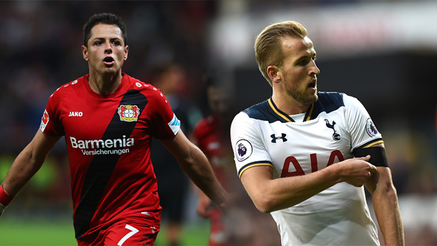 Chicharito Hernández y Harry Kane