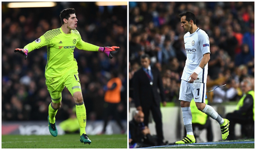 Thibaut Courtois y Claudio Bravo