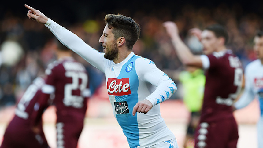 Dries Mertens con el Napoli