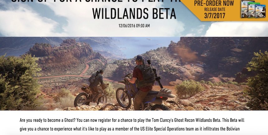 Ghost Recon: Wildlands Beta