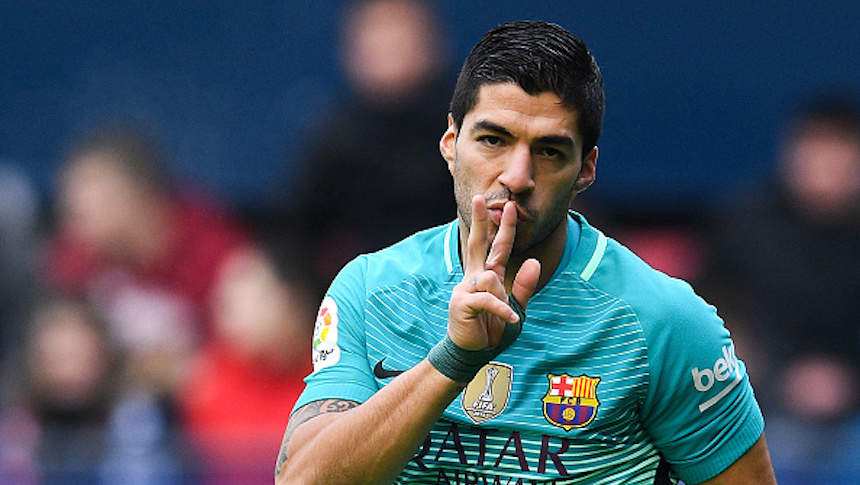 Luis Suárez con el Barcelona