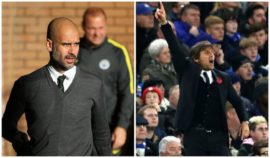 Pep Guardiola y Antonio Conte