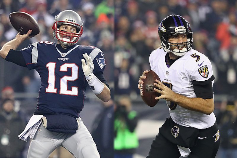 Tom Brady versus Joe Flacco