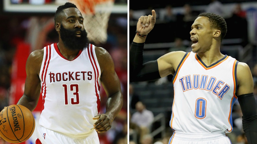 James Harden y Russell Westbrook