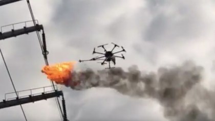 El drone lanzallamas de China