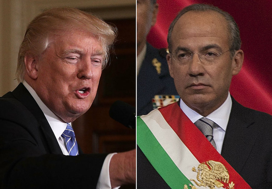 Felipe Calderón y Donald Trump