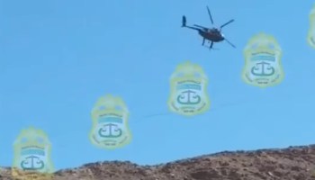 Momento en que helicóptero de la PEP de BC cae