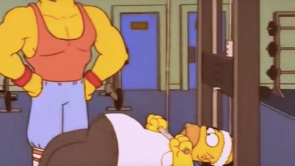 Homero en el gym