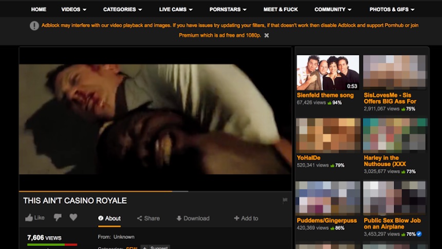 Casino Royale en Pornhub