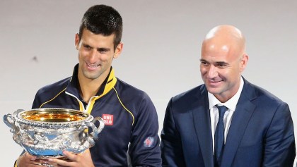 Andre Agassi y Novak Djokovic