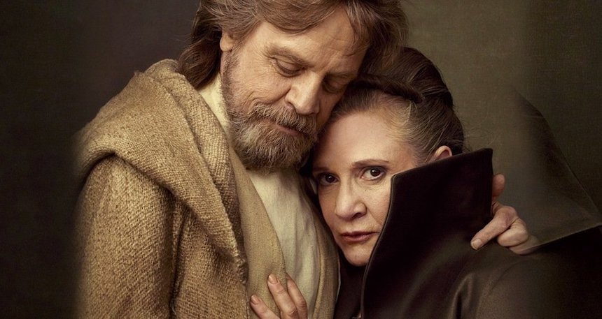 The last Jedi - Carrie Fisher y Mark Hamill