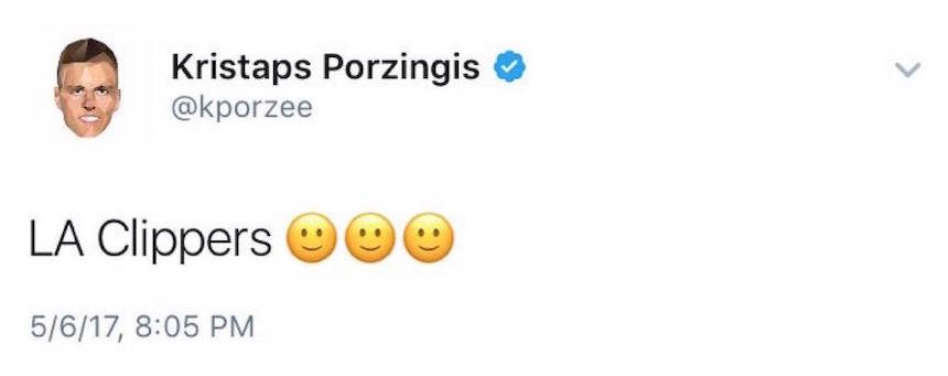 Twitter de Kristaps porzingis