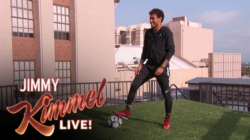 Neymar con Jimmy Kimmel