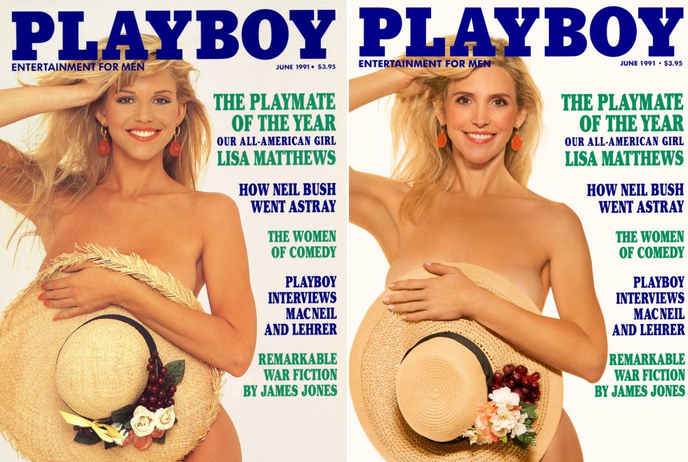 Portada recreada por modelos Playboy 30 años después