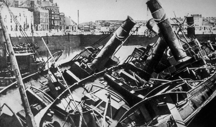 Batalla de Dunkerque - Barcos amontonados