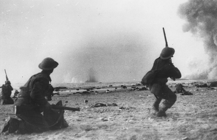 Batalla de Dunkerque - Soldados en la playa