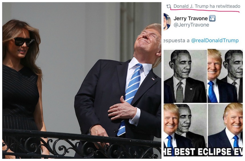 Donald Trump comparte meme contra Barack Obama