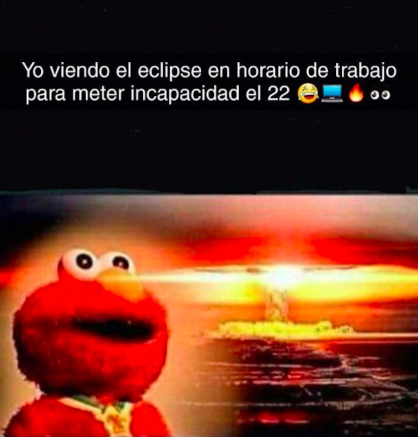 Memes del eclipse - Elmo