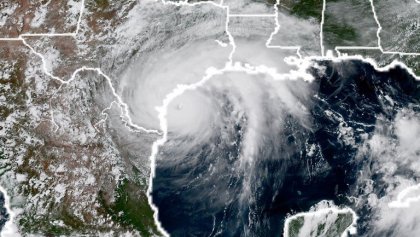 Huracán Harvey, vista satelital