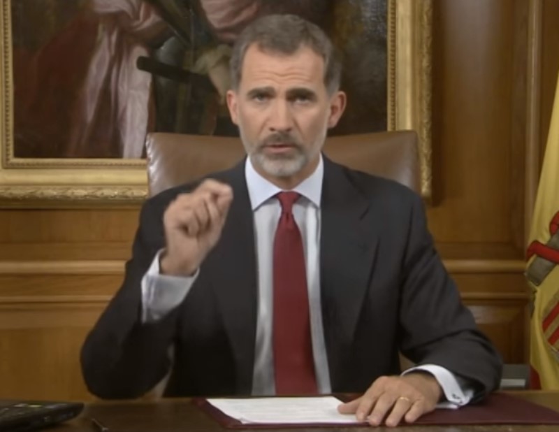 Mensaje del rey Felipe VI tras referéndum de Cataluña