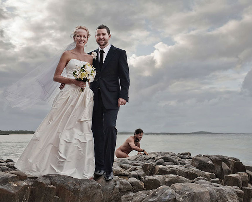 Photobombs de bodas - Hombre desnudo