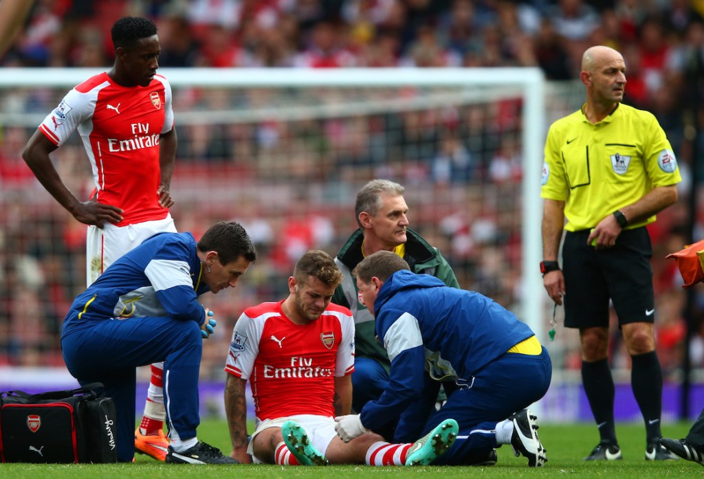 Una de tantas lesiones en la carrera de Wilshere