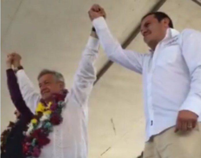 AMLO y Cuauhtémoc Blanco