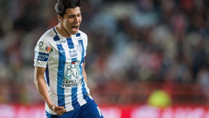 Erick Gutiérrez celebra su gol ante Morelia . Liga MX Clausura 2018