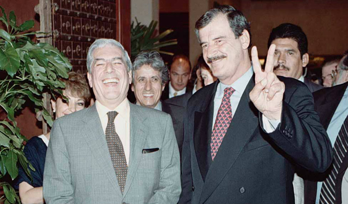 Mario Vargas Llosa y Vicente Fox