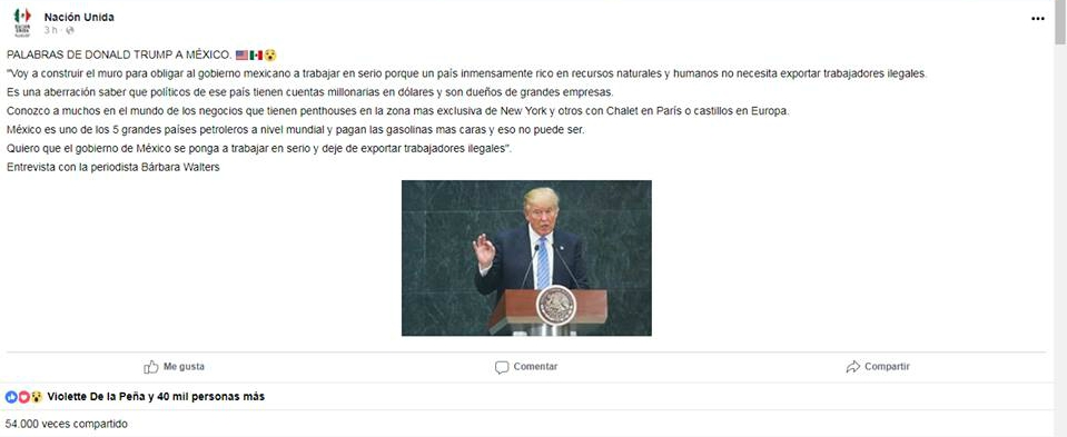 Donald Trump video muro frontera