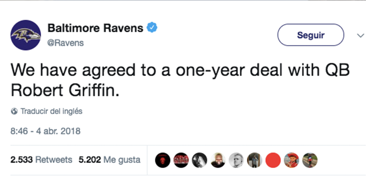 Ravens y Griffin
