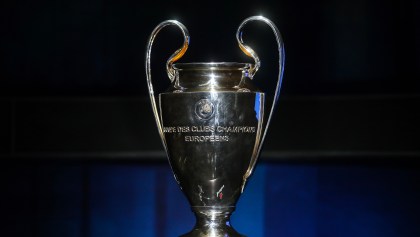 MEXICO CITY, MEXICO - MARCH 09: UEFA Champions League Trophy is displayed during the UEFA Champions League Trophy Tour presented by Heineken on March 09, 2018 in Mexico City, Mexico. (Photo by Hector Vivas/Getty Images)