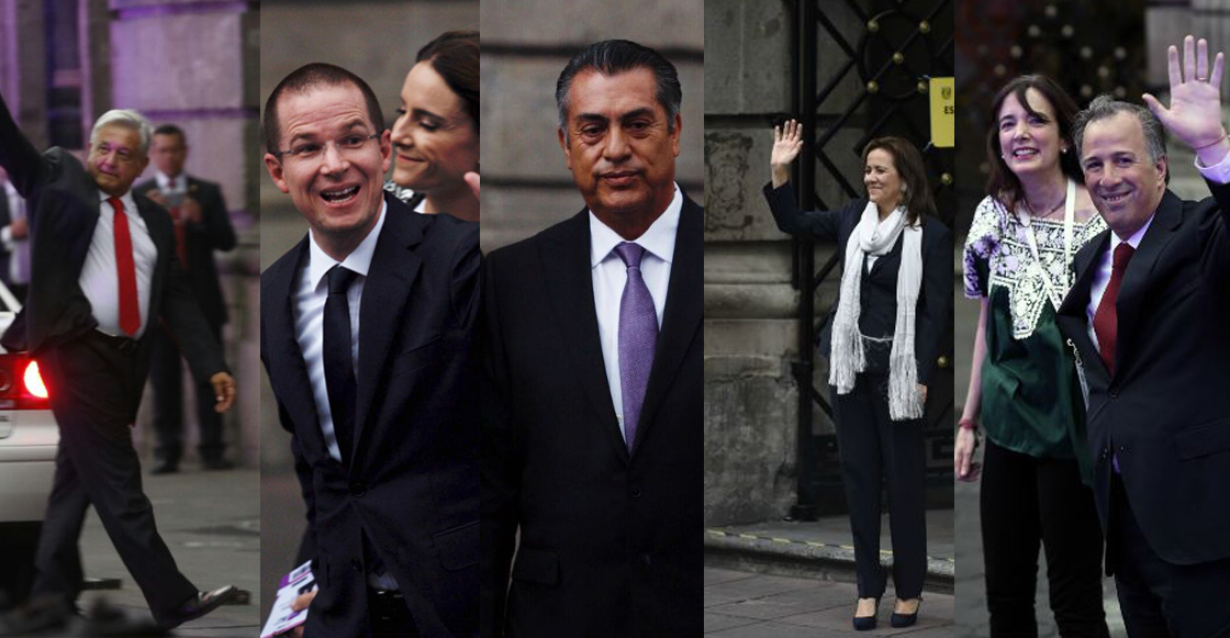 candidatos llegando a Palacio de Minería