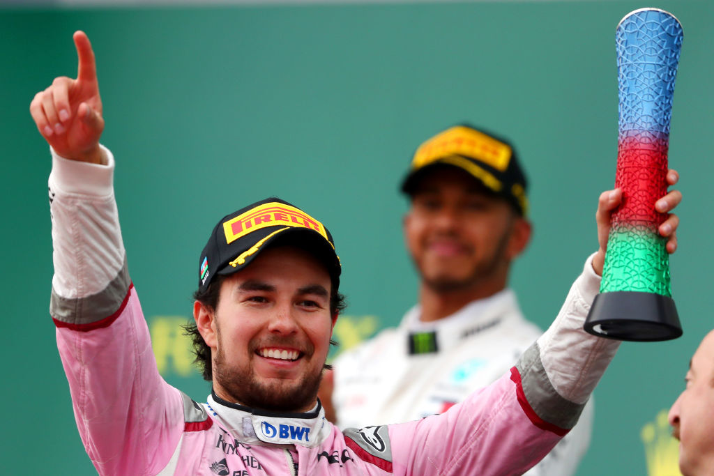 Checo Pérez y su primer podio en Azerbaiyán