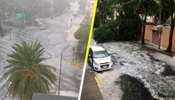 Ay mamá, me estoy mojando... Cae fuerte granizada en la CDMX y el Estado de México