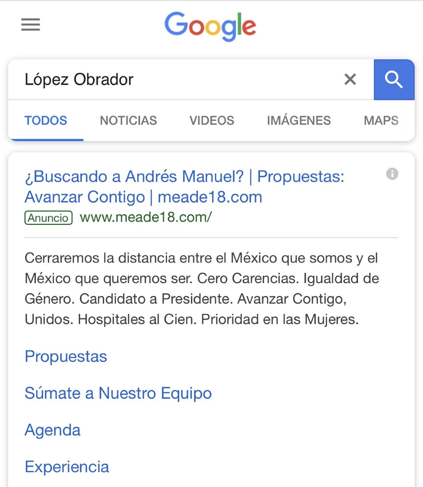 screen buqueda amlo en google  