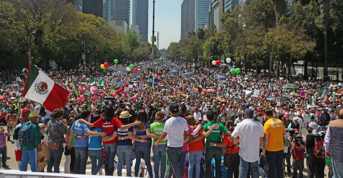 Marcha en contra de Trump en la CDMX del 2017