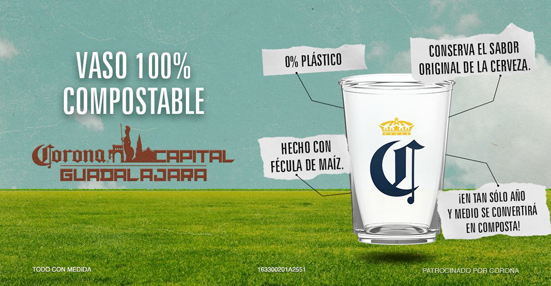 ¡CC GDL aplica un Glastonbury al lanzar vasos compostables!