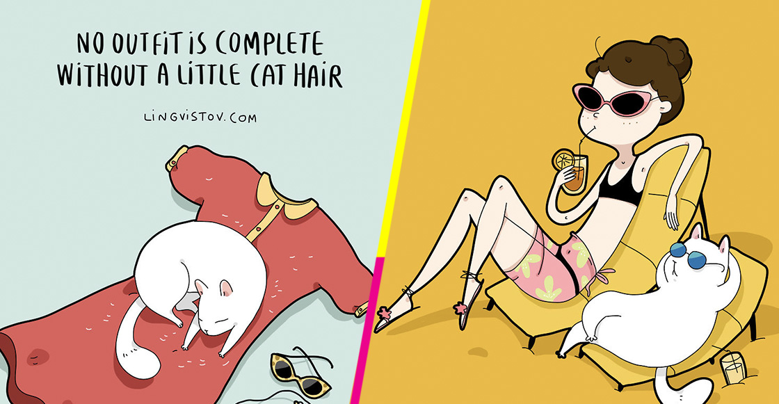 15 ilustraciones que muestran lo hermoso que es vivir con un gatito