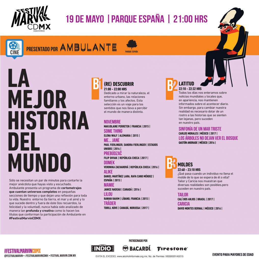 Música y cine: 6 cortometrajes de Ambulante para ver durante el Festival Marvin 2018