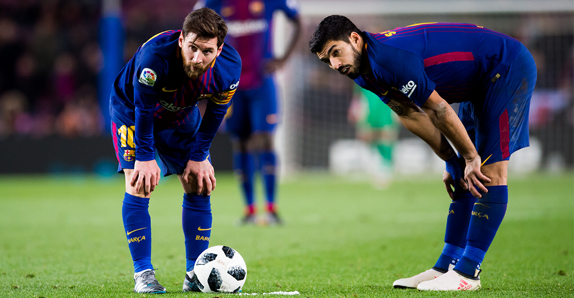 Luis Suárez y Messi