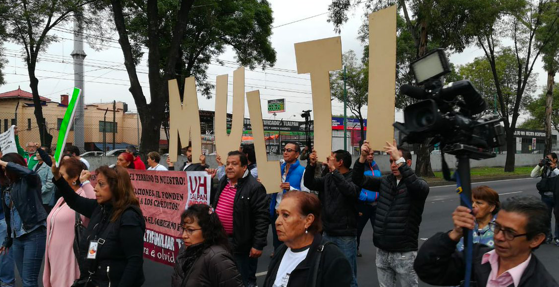 Manifestación damnificados multifamiliar