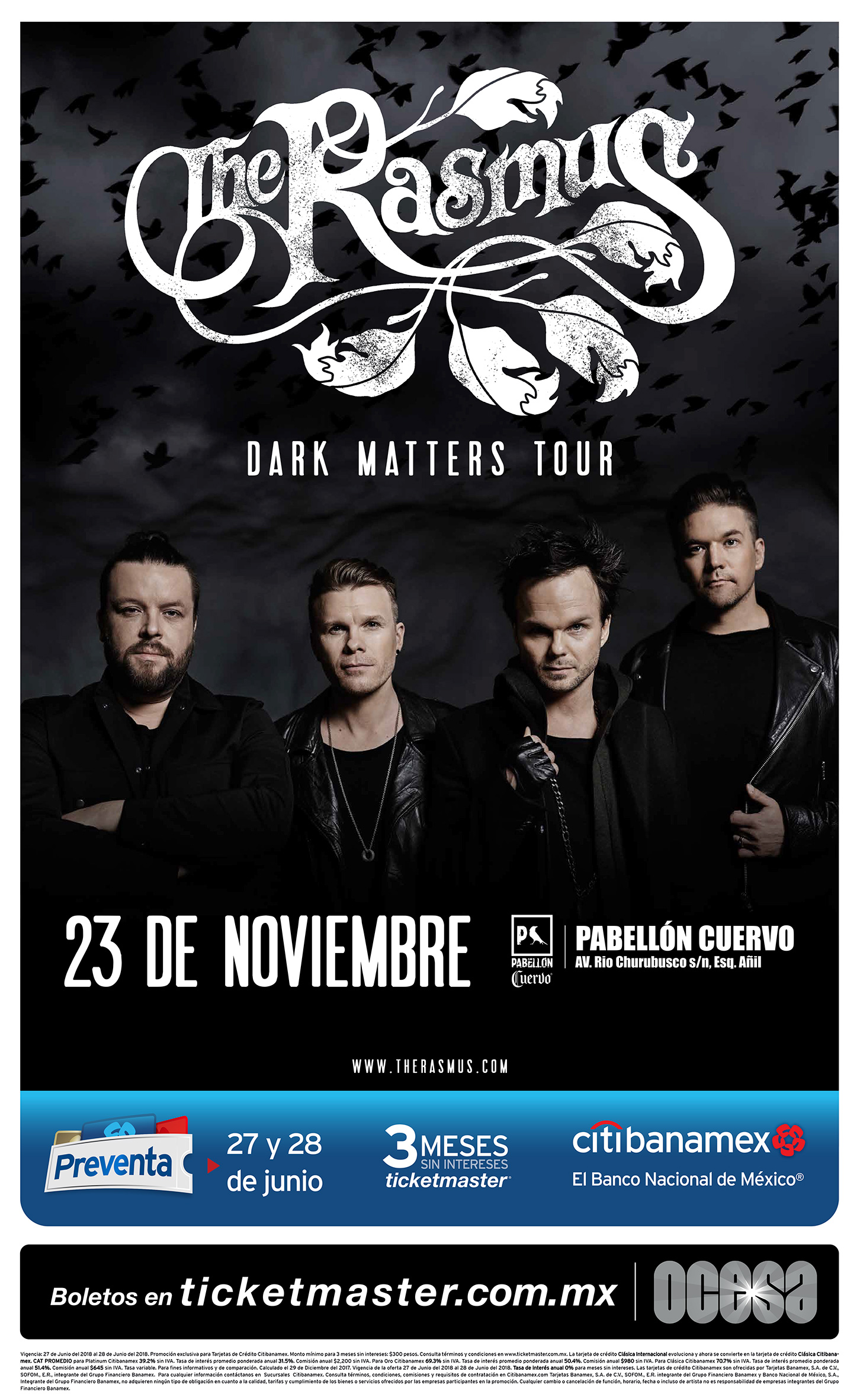 ¡The Rasmus regresa a México con un concierto en Pabellón Cuervo!