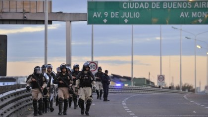 Paro Nacional en todo el pais. vista del Puente Pueyredon. 25.06.2018