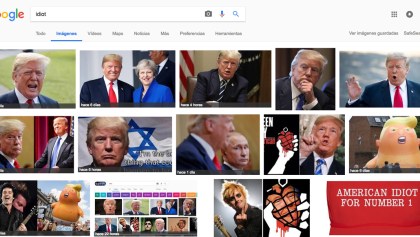 Trump = idiot en Google