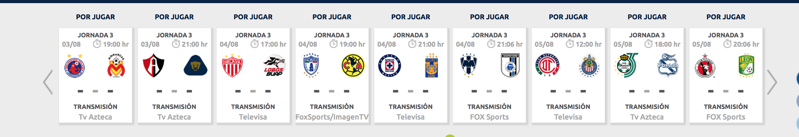 ¿Cómo, cuándo y dónde ver la Jornada 3 del Apertura 2018?